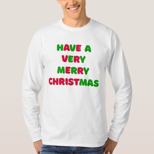 T-shirt de Noël à manches longues pour hommes (Devant)
