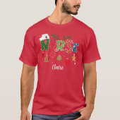 T-shirt de Noël amusant - INFIRMIÈRE - nom modifia (Devant)