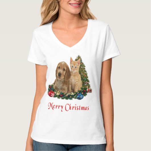 T-Shirt de Noël Animaux (Devant)