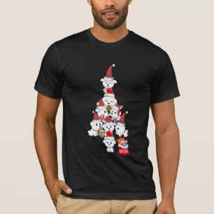 T-Shirt de Noël Bichon Frisé Chien Chien Chien Chi
