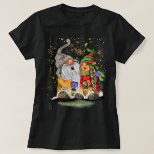 T-shirt de Noël Cadeau heureux chanter couple nonn