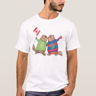 T-shirt de Noël canadien Castors Canada T-shirt