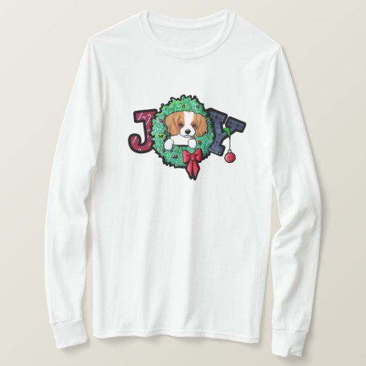 T-Shirt de Noël Cavalier King Charles (Design devant)