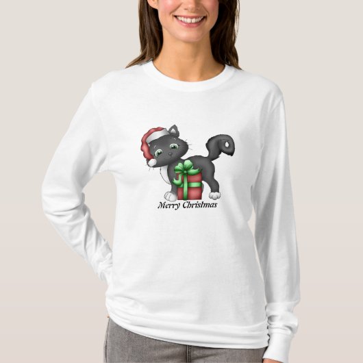 T-shirt de Noël Chat (Devant)