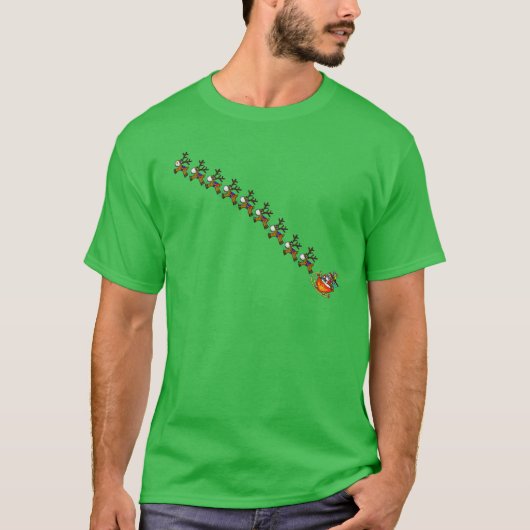 T-shirt de Noël COVID-19 Père Noël & Reindeer (Devant)