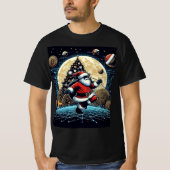 T-shirt de Noël Crypto Père Noël Scifi (Devant)