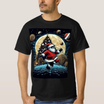 T-shirt de Noël Crypto Père Noël Scifi