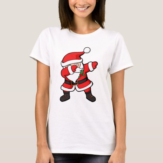 T-shirt de Noël Dabbing Père Noël (Devant)