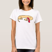 T-Shirt de Noël Dachshund endormi (Devant)