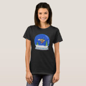 T-shirt de Noël dans Snowglobe des femmes "Jimmy" (Devant entier)