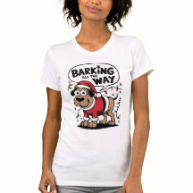 T-shirt de Noël de chien qui aboie