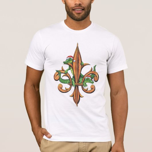 T-shirt de Noël de Fleur-De-lis d'alligators (Devant)