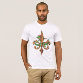 T-shirt de Noël de Fleur-De-lis d'alligators (Devant entier)
