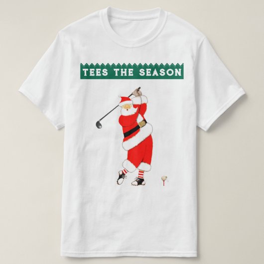 T-Shirt de Noël de golf (Design devant)