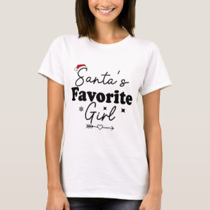 T-shirt de Noël de la fille préférée du Père Noël