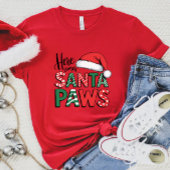 T-shirt de Noël de la mignonne Père Noël Paws