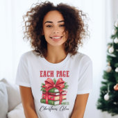 T-shirt de Noël de la pile de livres