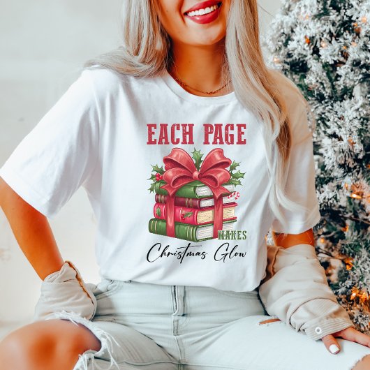 T-shirt de Noël de la pile de livres