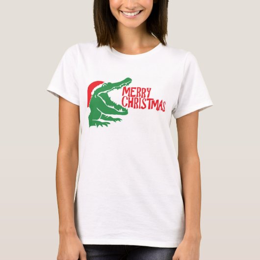 T-shirt de Noël de l'alligator (Devant)