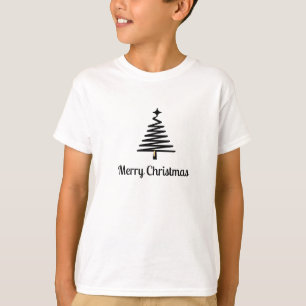 T-shirt de Noël de l'arbre noir