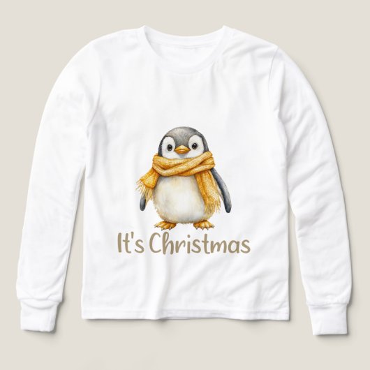 T-shirt de Noël de pingouin (Motif recto)