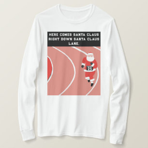 T-Shirt de Noël de piste et de terrain de course