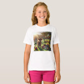 T-shirt de Noël de vache Highland (Devant entier)