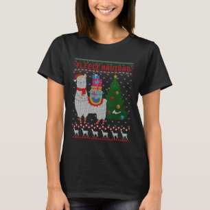 T-shirt de Noël dégueu Llama Alpaca Xmas
