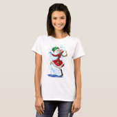 T-shirt de Noël des danseurs de neige et de filles (Devant entier)