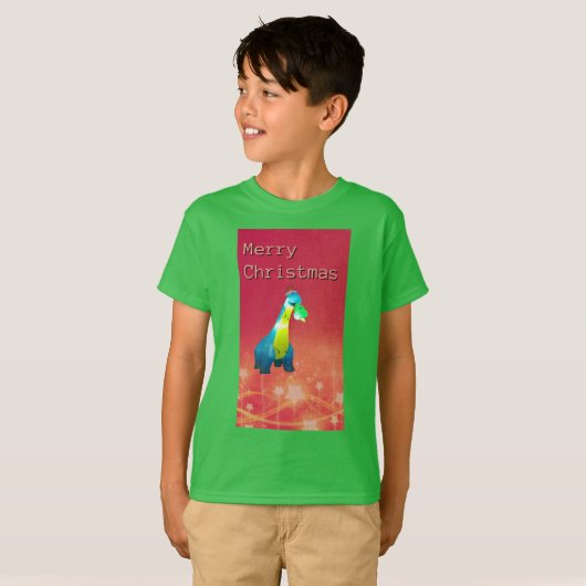 T-shirt de Noël Dinosaur mignon (Devant entier)