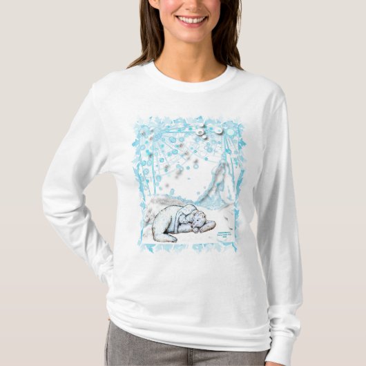 T-shirt de Noël d'ours blanc (Devant)