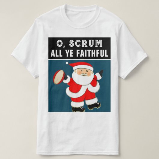 T-shirt de Noël en rugby drôle (Design devant)
