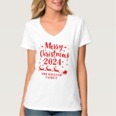 T-shirt de Noël familial personnalisé (Devant)