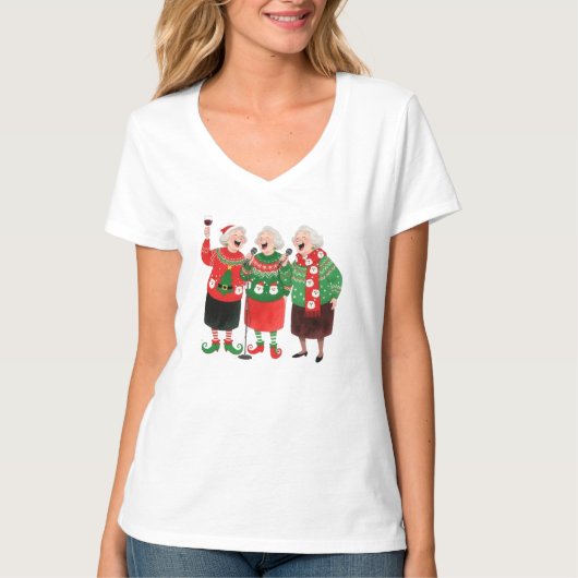 T-Shirt de Noël Festive pour Femmes – Pulls de Noë (Devant)