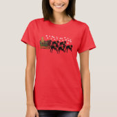 T-Shirt de Noël Greyhounds Pulling Sleigh Cute (Devant)