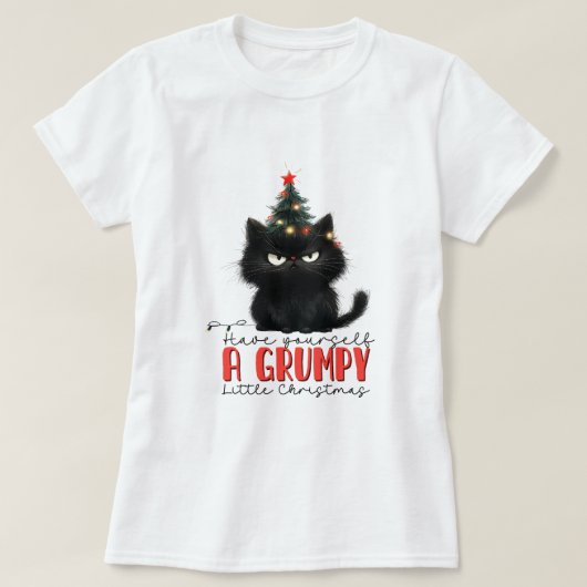 T-shirt de Noël grumpy (Design devant)