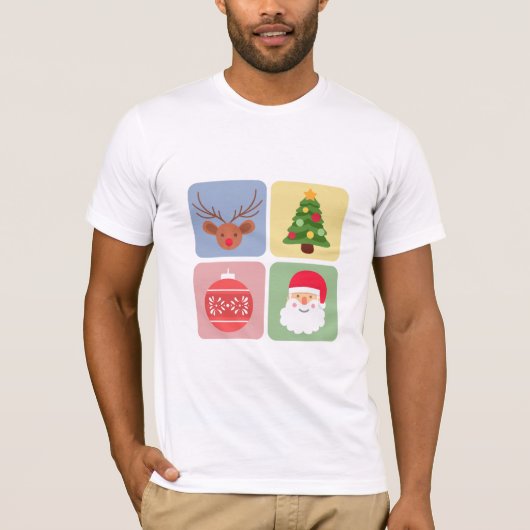 T-shirt de Noël icône moderne (Devant)