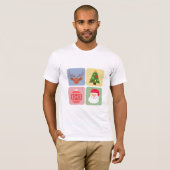 T-shirt de Noël icône moderne (Devant entier)