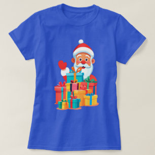 T-shirt de Noël illustration ludique du Père Noël