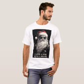 T-SHIRT DE NOËL : "J'AIME UN HOMME AVEC UNE BARRE" (Devant entier)