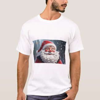 T-shirt de Noël Jolly Père Noël pour hommes