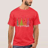 T-shirt de Noël joyeux et lumineux (Devant)