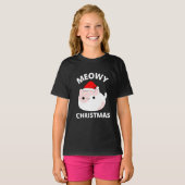 T-shirt de Noël Meowy (Devant entier)