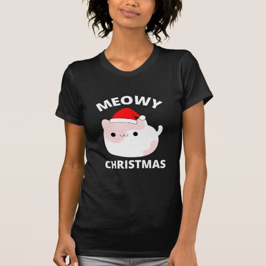 T-shirt de Noël Meowy (Devant)