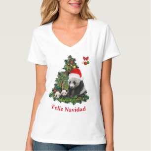 T-Shirt de Noël ours panda