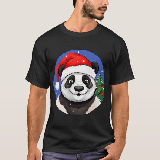 T-Shirt de Noël Pandas (Devant)