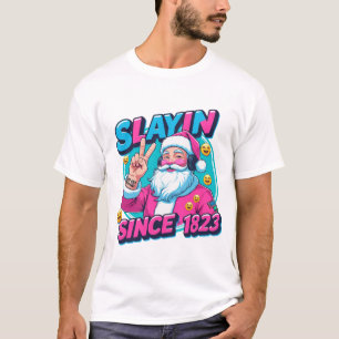 T-shirt de Noël «Pink Santa Slayin» pour la Généra