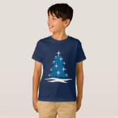 T-shirt de Noël pour enfants Blue Holiday Classic (Devant entier)