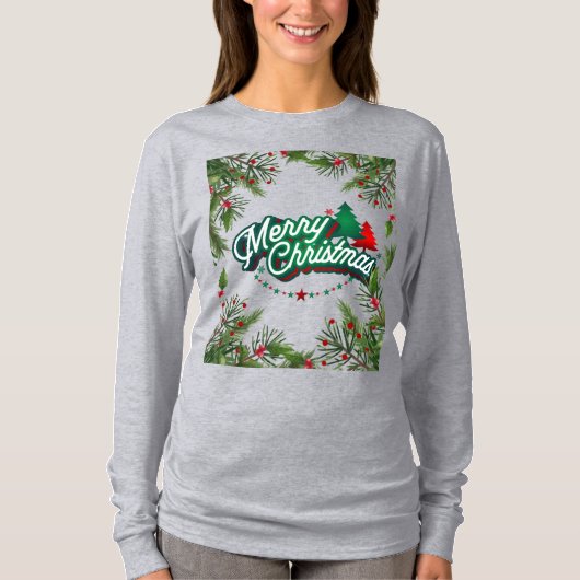 t-shirt de noël pour femmes (Devant)