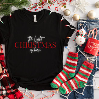 T-shirt de Noël pour femmes Lumière est née